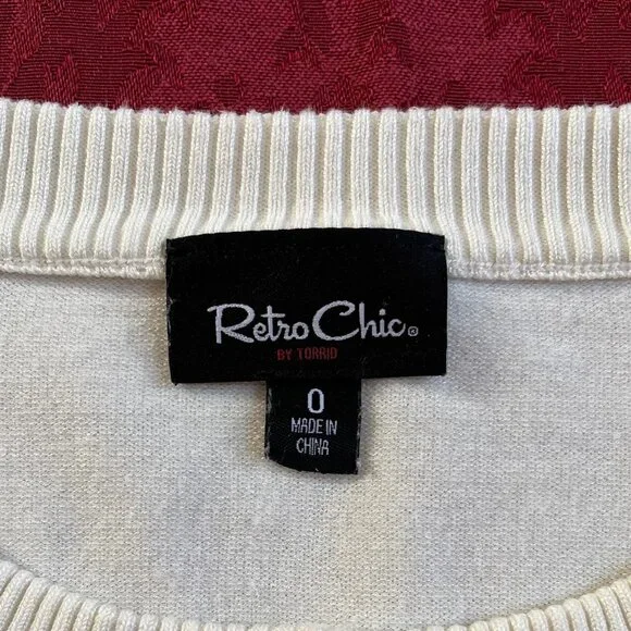 Retro Chic by Torrid Cottagecore Strawberry Cropped Cardigan Sweater Size 0 - Picture 6 of 16